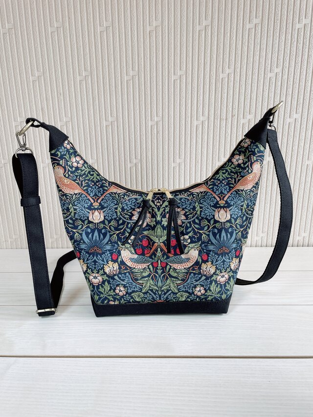 倉敷帆布 ウィリアムモリス いちご泥棒 2way ショルダーバッグ 軽量