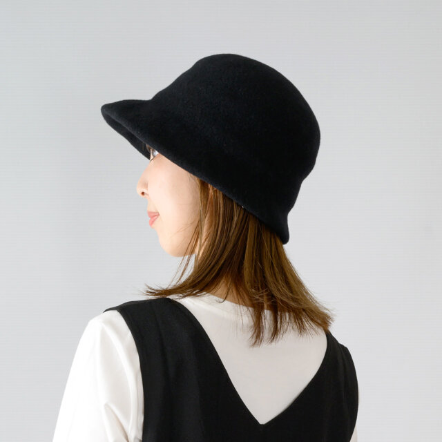 Berta2 ベルタ ウールクロッシェ YOKOI BERET ブラック [YO-BR024-BK]