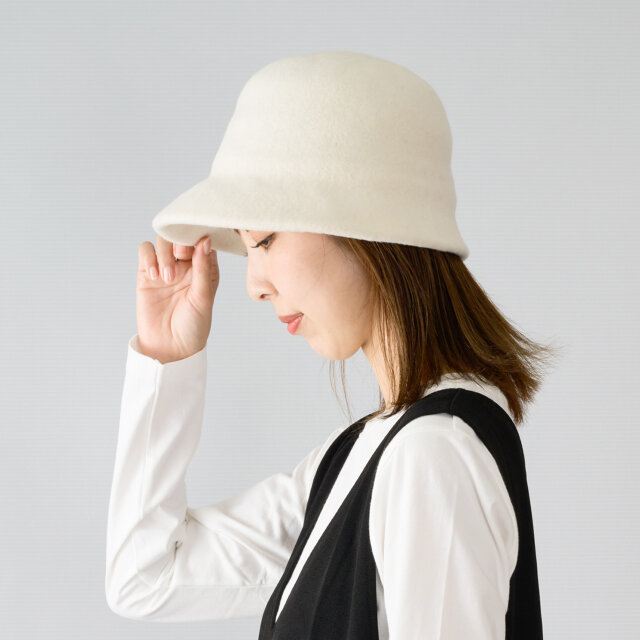 Berta2 ベルタ ウールクロッシェ YOKOI BERET ホワイト [YO-BR024-WH]