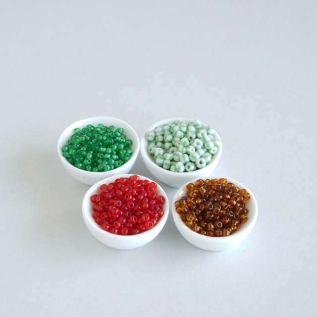 フランス製 ヴィンテージ シードビーズ セット * 秋の森 *