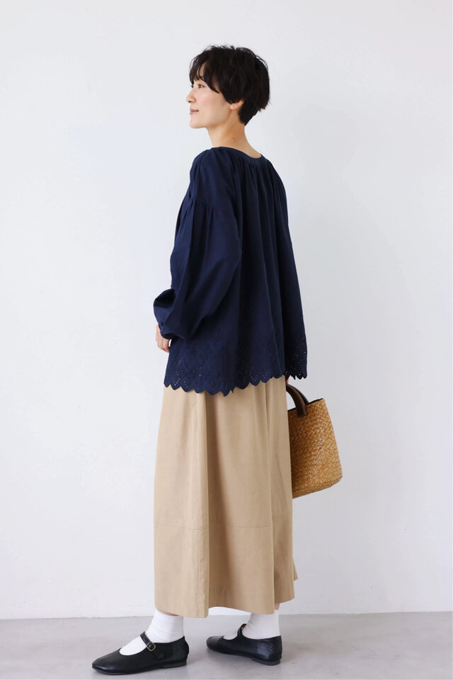 【hotaruです】レースパッチワークトップ❤️ ネイビー パッチワークレース[017S0060540] | STYLEM FABRIC STORE