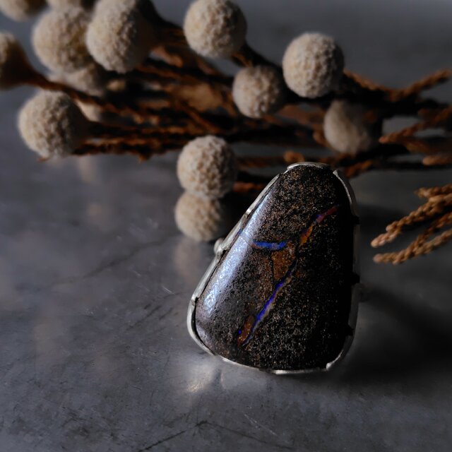 ボルダーオパールシルバーリング#12.5 | iichi 日々の暮らしを