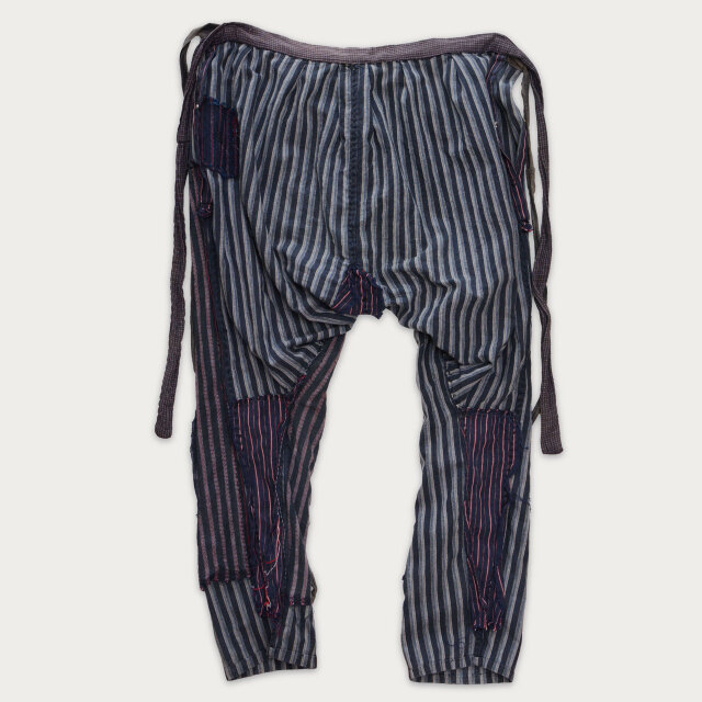 襤褸もんぺ｜野良着パンツ 木綿つぎはぎ古布 ハンドメイド・リメイク