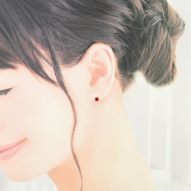 プラチナ900 ファイヤーオパール ピアス CK063CIBSN | iichi 日々の