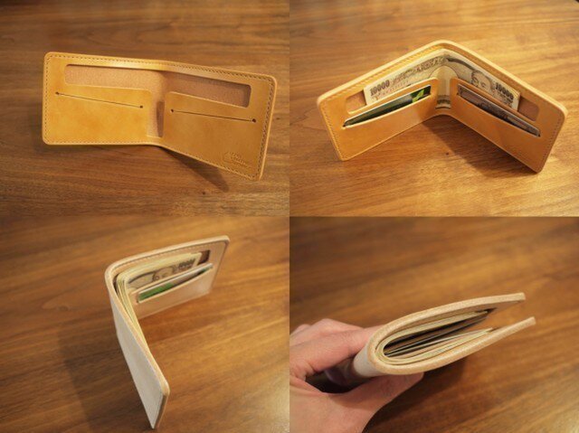 選べる革とステッチ】マネークリップ 財布 【名入れ可】 | iichi 日々