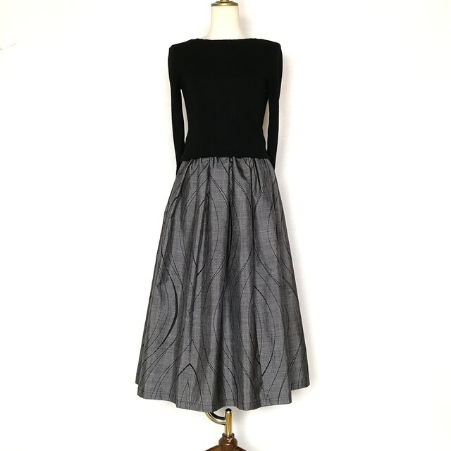 大島紬リメイク＊タックスカート