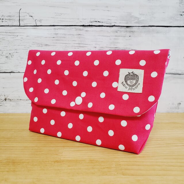 フラップポーチ マルチケース (レッド ドット)