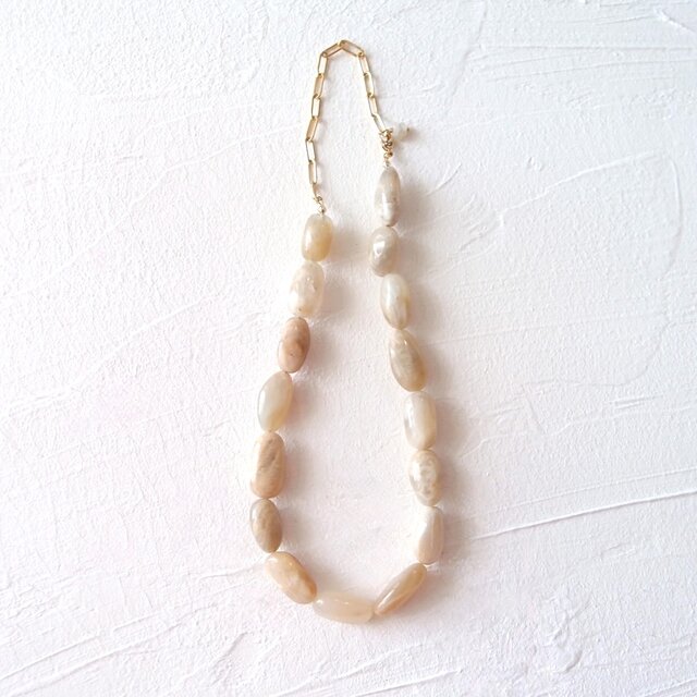 Moonstone Necklace／ムーンストーンネックレス（Beige
