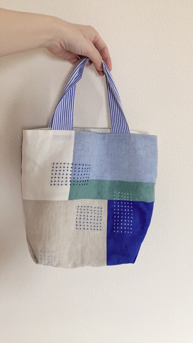 トートバッグ　blue