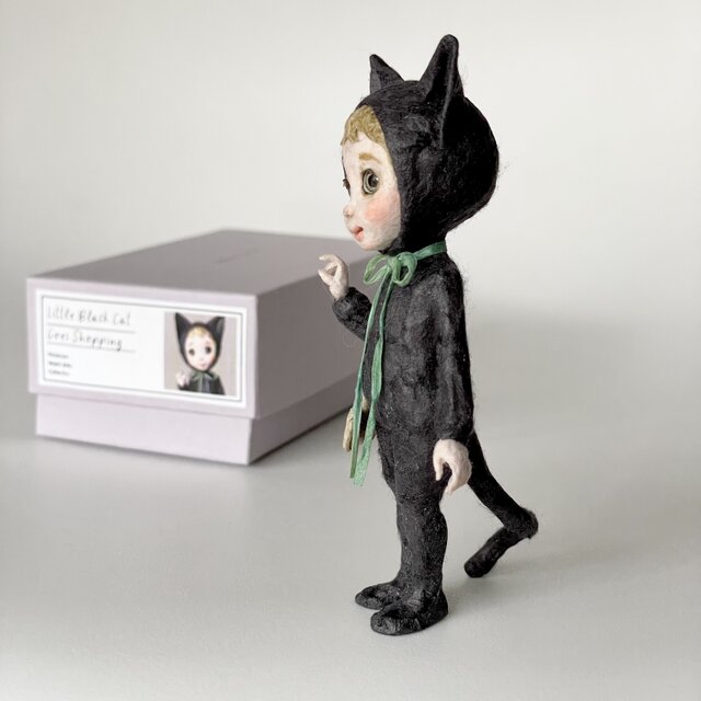 和紙人形『かわいい黒猫さんとおさかなポーチ』プレゼントギフトや日本