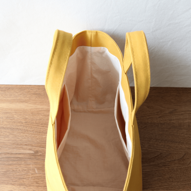 濃いハチミツ 倉敷産8号帆布使用バスケット横【受注製作】 | iichi