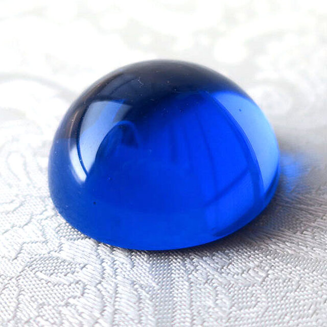 【エレスチャルサファイヤ】アンダラクリスタル 大きめ ルース 40mm｜ハンドメイド素材