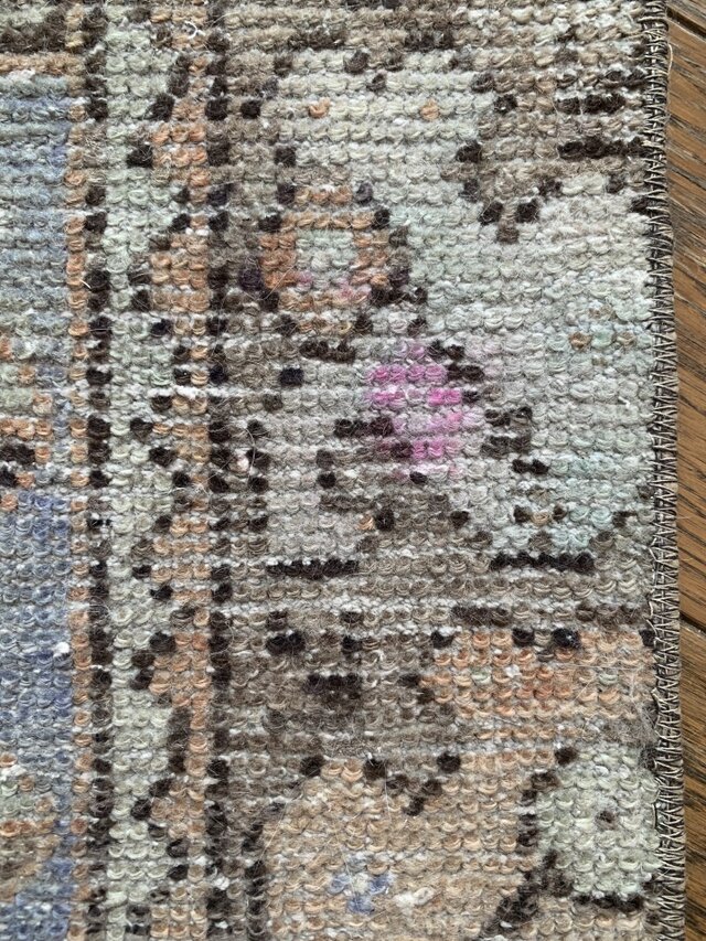 47×95 ペールオレンジ×ベージュ　ビリジアン　トルコヴィンテージラグ 47×95 ペールオレンジ×ベージュ ビリジアン トルコヴィンテージ