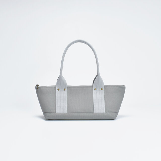 【受注製作】よこながファスナートート（ライトグレー）