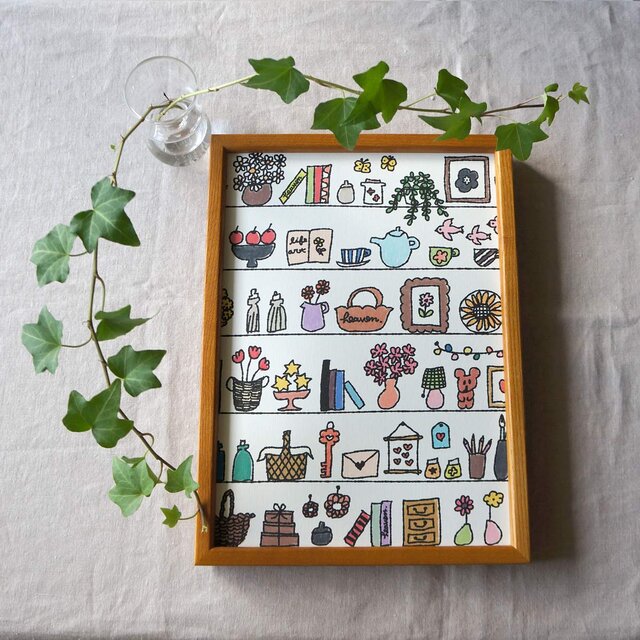 「 my favorite shelf ( natural ) 」A4ポスター