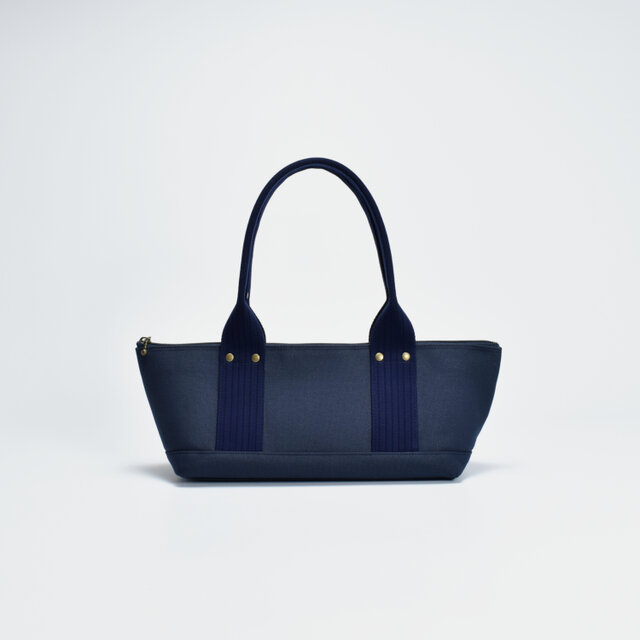 【受注製作】よこながファスナートート（ネイビー）