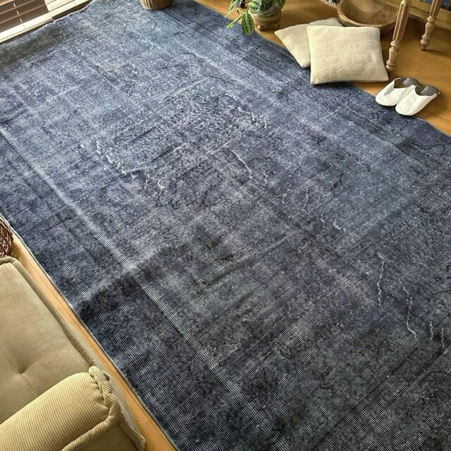 超大判160×288ブルーオーバーダイ　レアカラー　トルコヴィンテージラグ 超大判160×288ブルーオーバーダイ レアカラー トルコヴィンテージラグ