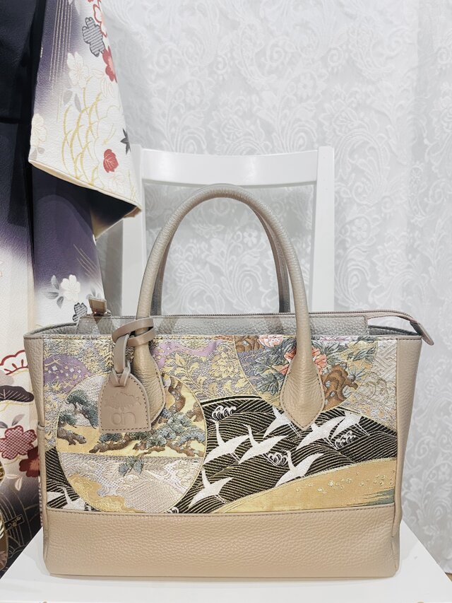 kimonobag 花鳥風月　023 着物バッグ　利休バッグ　着物リメイク