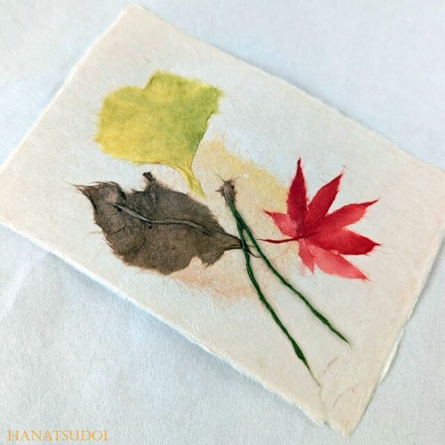 紅葉ちぎり絵カード 手作りキット