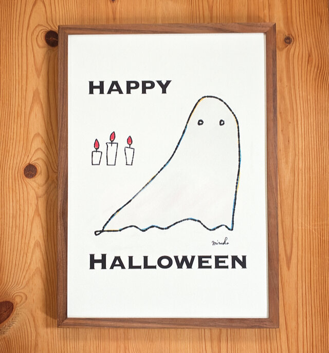ハロウィン】おばけのハロウィンポスター＊インテリア＊ポスター＊秋
