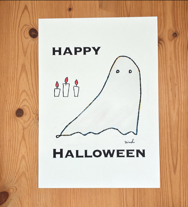 ハロウィン】おばけのハロウィンポスター＊インテリア＊ポスター＊秋