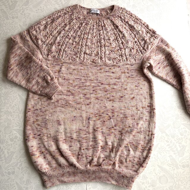 丸ヨークチュニック　ピンク