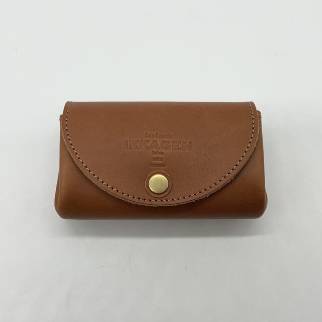 レザーダブルフラップウォレット（ハンドメイド／コンパクト／二重蓋