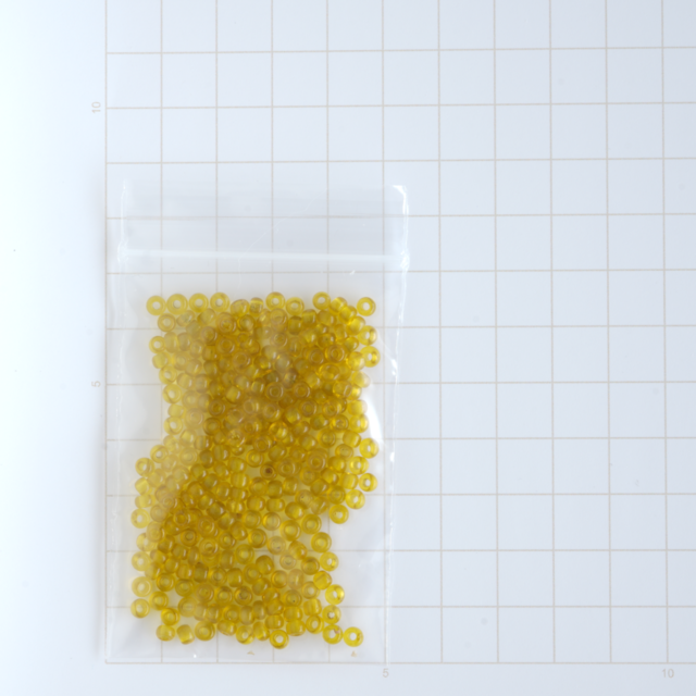 (9g) フランス製 ヴィンテージ シードビーズ 7/0 トランスパラントイエロー