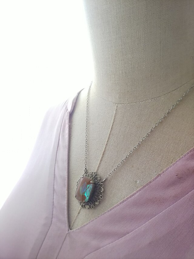 ヴィンテージサフィレット　フロレンザ　ネックレス 50s ヴィンテージサフィレット（サフィリーン）ネックレス（18x13mm