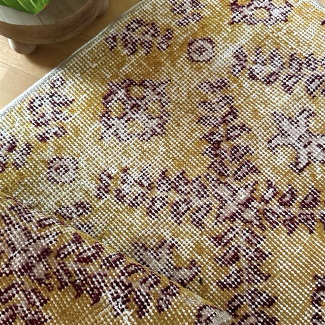 専用超大判142×272ベージュ　マスタードイエロー　トルコヴィンテージラグ トルコ製ヴィンテージラグ775 マスタードイエロー オレンジ