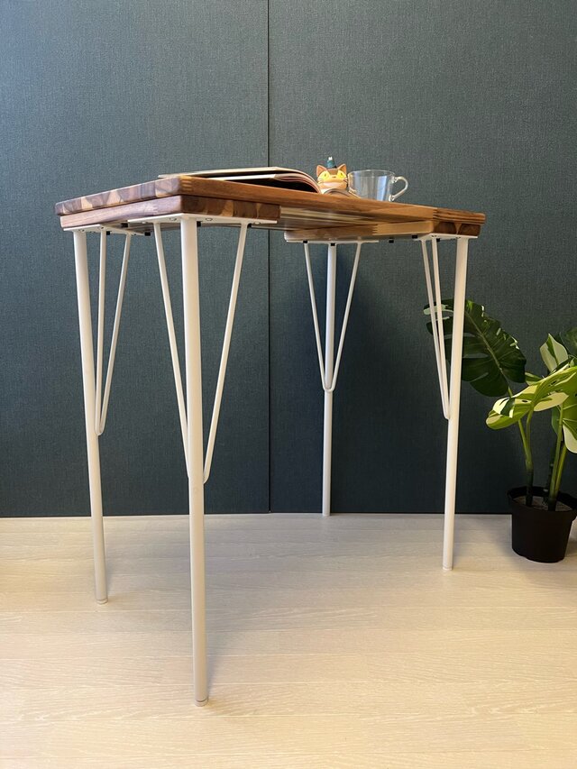 【送料無料】 テーブル 長方形65cm 45cm アカシア アイアンボルト連結脚 送料無料】 テーブル 長方形65cm 45cm アカシア アイアン製ボルト連結