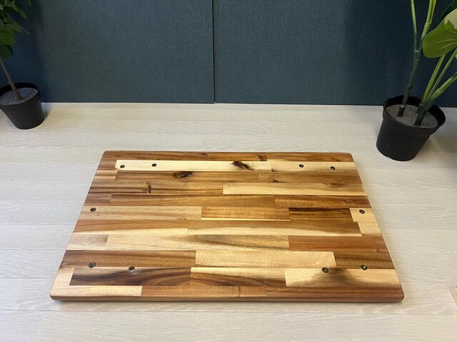 送料無料】 テーブル 長方形65cm 45cm アカシア アイアン製ボルト連結