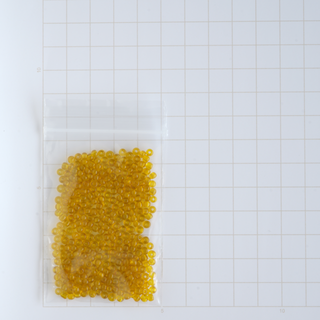(9g) フランス製 ヴィンテージ シードビーズ 8/0 ハニーイエロー