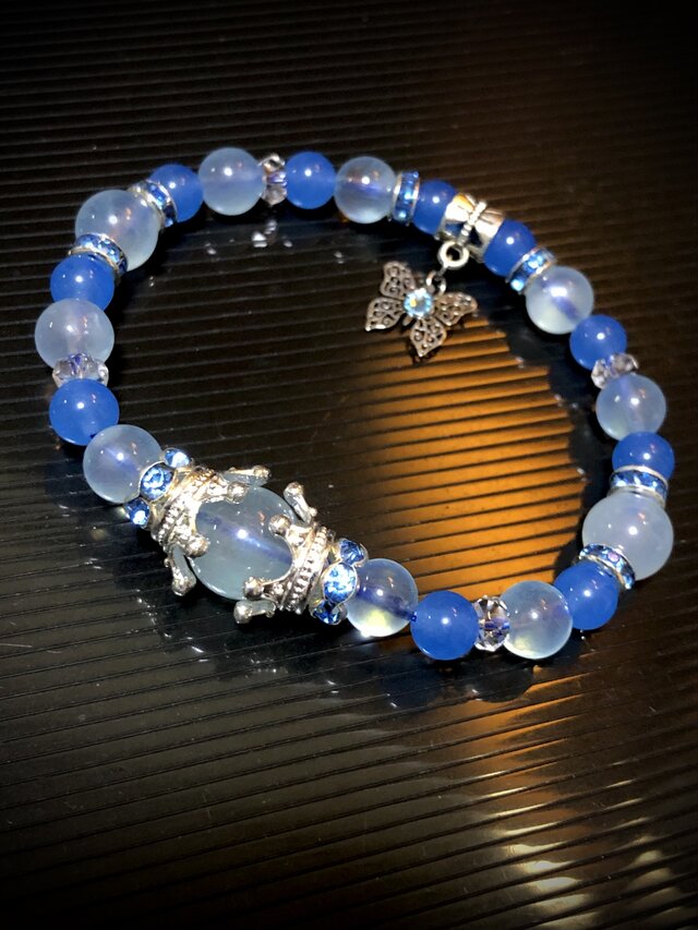 希少・宝石質 天然石 ラリマー アクアマリン ペルビアンオパール ブレス 希少・宝石質 天然石 ラリマー アクアマリン ペルビアンオパール