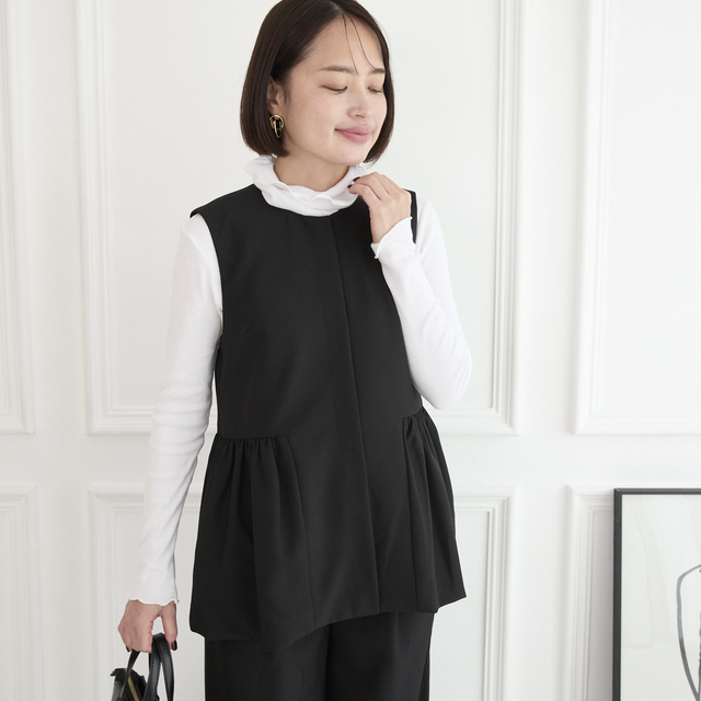 ジレ＆パンツ セット】サラサラ素材✨シワになりにくい ジレと美脚