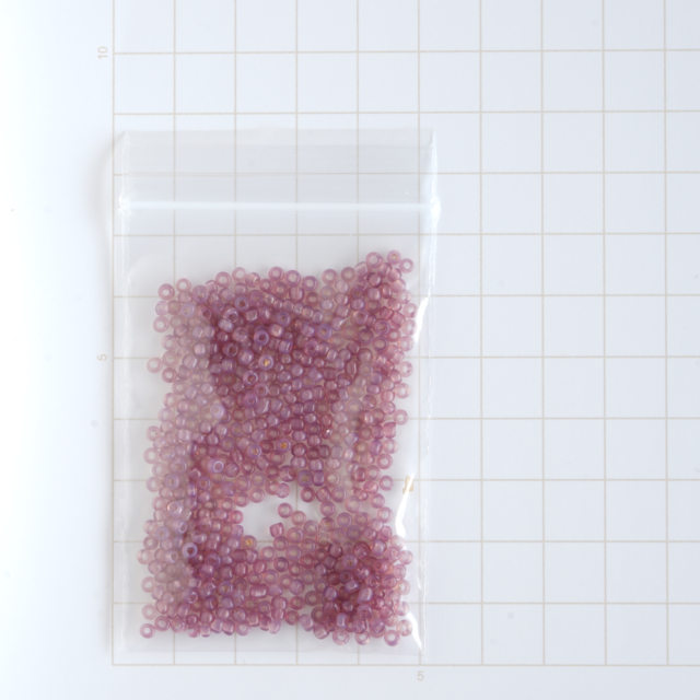 (7g) フランス製 アンティーク シードビーズ 9/0 スモーキーピンク