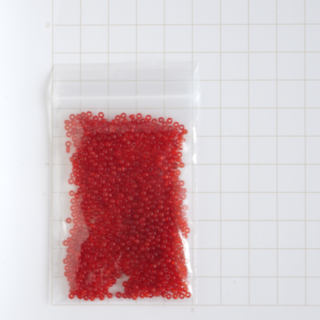 (9g) フランス製 ヴィンテージ シードビーズ 11/0 トランスパラントレッド