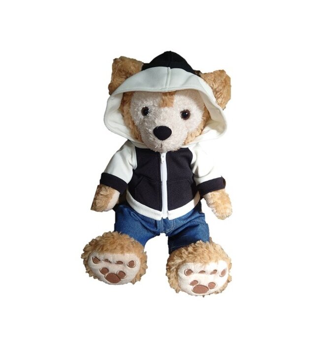 ダッフィーコスチューム 単品 Ｓサイズ 耳開き ジップ アップ パーカー (FELICE-Ｄ1)