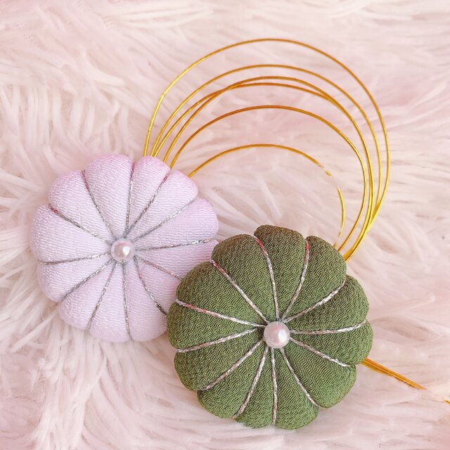 玉☆梅の花☆菊の花☆3点セット☆お祭り髪飾り☆水引髪飾り☆七五三髪飾り☆夏祭り☆成人式髪飾り☆結婚式☆浴衣ヘア☆御神輿☆祇園祭☆