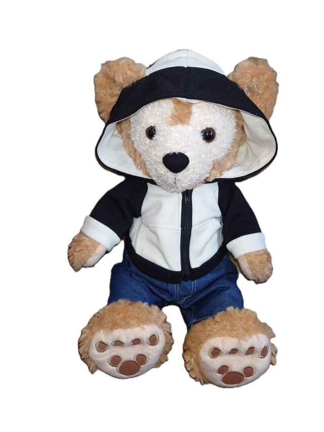 ダッフィーコスチューム 単品 Ｓサイズ 耳開き ジップ アップ パーカー (FELICE-Ｄ2)