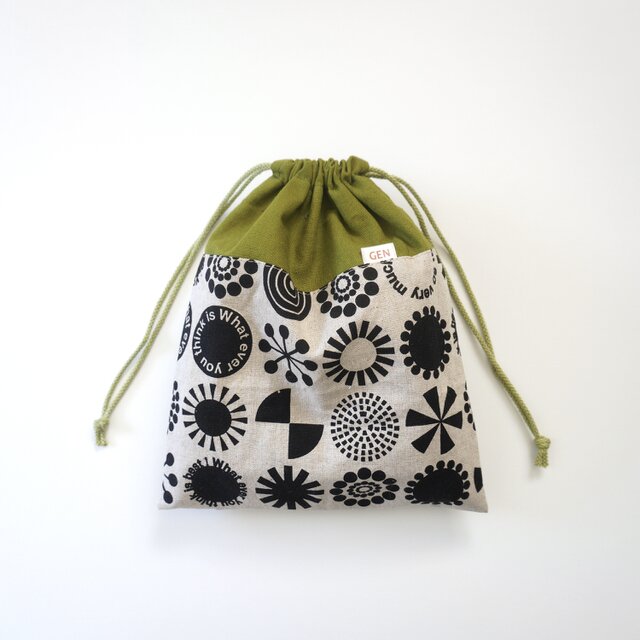 巾着　グリーン