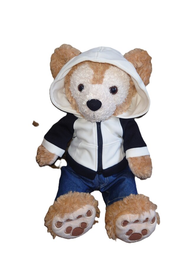 ダッフィーコスチューム 単品 Ｓサイズ 耳開き ジップ アップ パーカー (FELICE-Ｄ2-2)