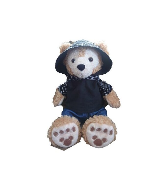 ダッフィー シェリーメイ コスチューム 単品 Ｓサイズ 耳開き パーカー Tシャツ (ブラック) (FELICE-Ｄ5)