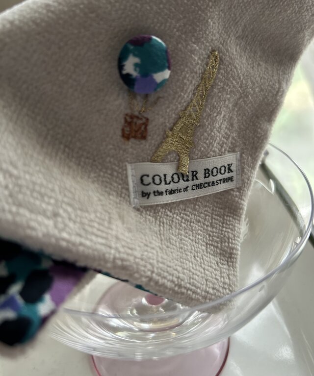 リバティくるみボタン飾りのハンドタオルのコピー