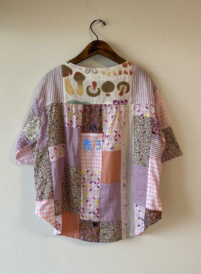 ピンク×紫Pスモック | iichi 日々の暮らしを心地よくするハンドメイド