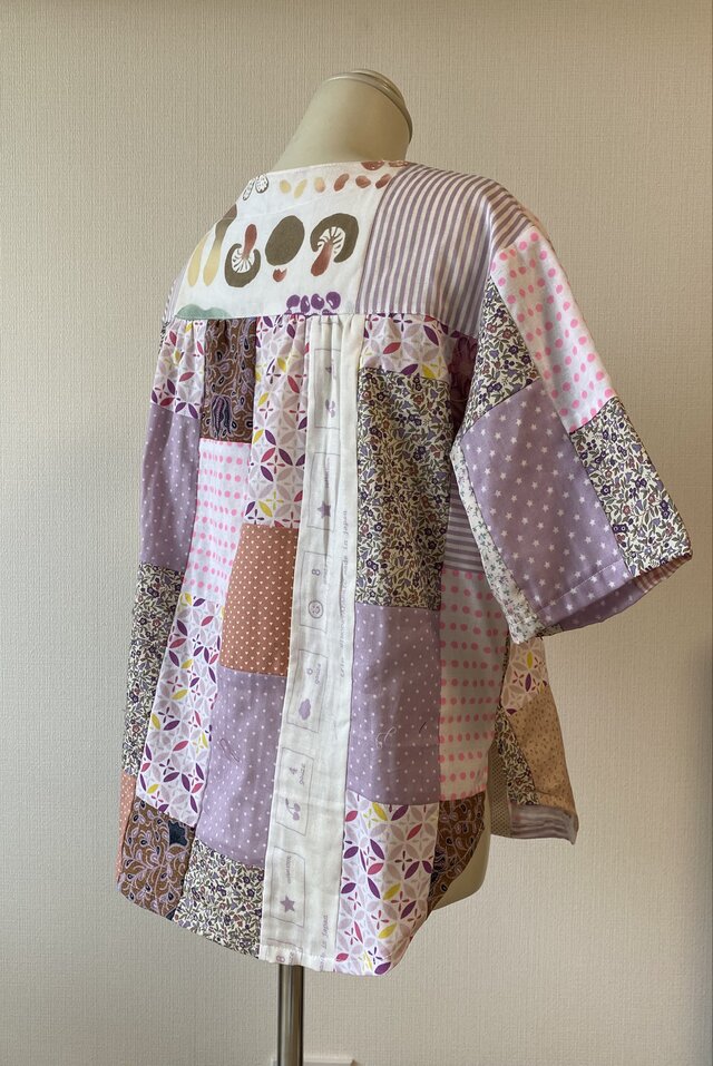 ピンク×紫Pスモック | iichi 日々の暮らしを心地よくするハンドメイド