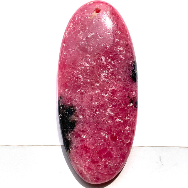 穴あきロードナイト[35] 47x21mm 59Cts　ルース／天然石／カボション