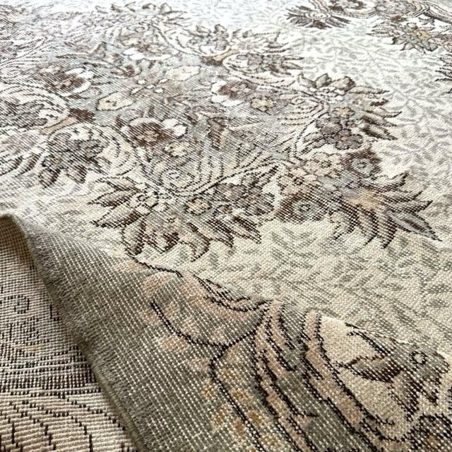 超大判187×287 ボタニカル 王道 トルコヴィンテージラグ | iichi 日々