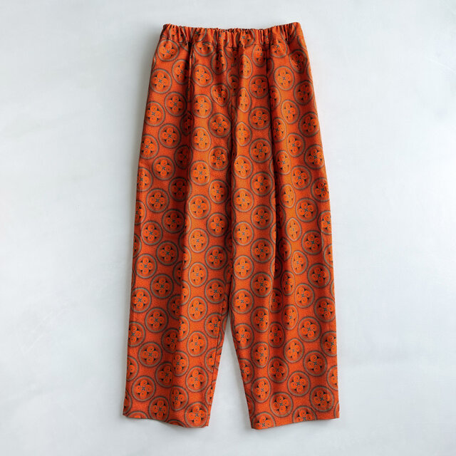 シュエシュエファブリック　タックパンツ　Shweshwe Orange
