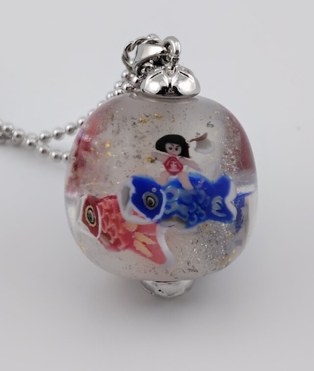 帯飾り　金太郎と鯉